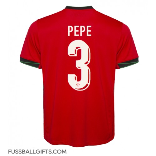 Portugal Pepe #3 Fußballbekleidung Heimtrikot EM 2024 Kurzarm